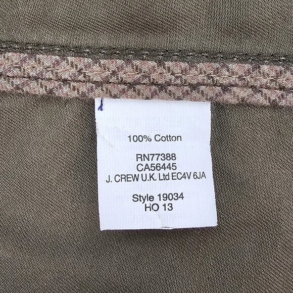 J Crew Women's Downtown Field Jacket Waxed Cotton Army Green Size Small - Picture 6 of 7